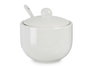 Vessia Sucrier blanc avec cuillère en céramique 12 x 10 x 10 cm 310 ml (Set de 24)