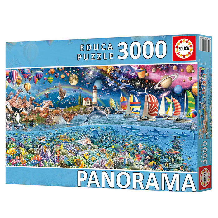 Educa Puzzle 3000 Pièces Panoramique Vida 20265 - Puzzle Adulte +14 Ans
