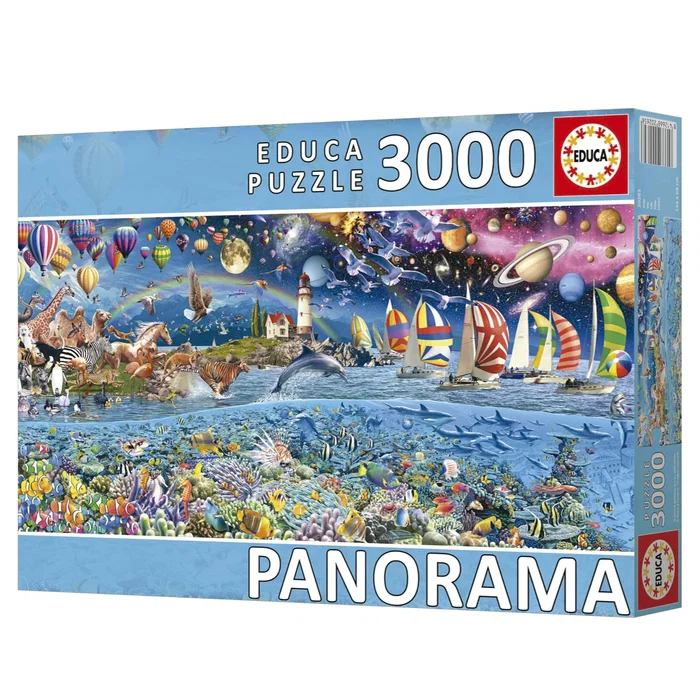 Educa Puzzle 3000 pièces Vie Panorama - Puzzle panoramique adulte 144 x 68 cm