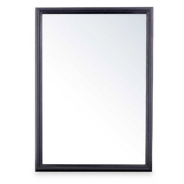 GIFTDECOR Miroir mural cadre bois noir 50 x 70 cm