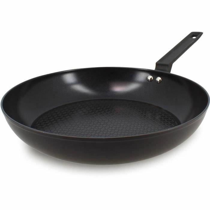 Menastyl Poêle en Aluminium Forgé 30 cm Noir
