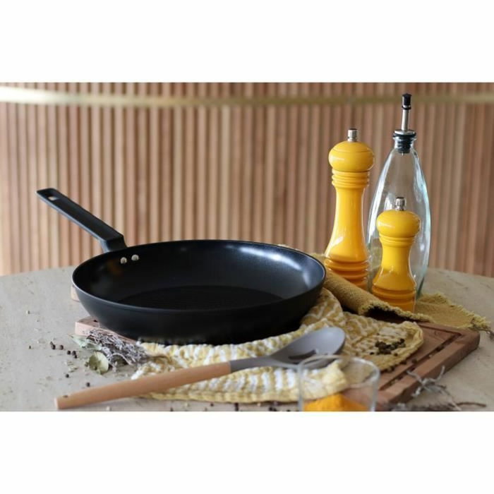 Menastyl Poêle en Aluminium Forgé 30 cm Noir