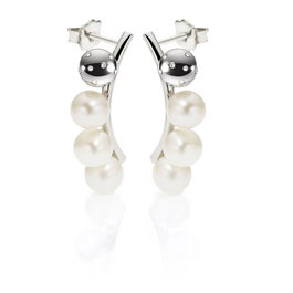 Morellato Boucles d'oreilles longues Lunae 3 perles gris