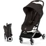 CYBEX Poussette Orfeo - Poussette de voyage ultra compacte, légère (6.3 kg), pliable à une main, pour avion, de la naissance à 4 ans (22 kg), couleur Chocolate Brown