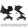 CYBEX Poussette Orfeo - Poussette de voyage ultra compacte, légère (6.3 kg), pliable à une main, pour avion, de la naissance à 4 ans (22 kg), couleur Chocolate Brown