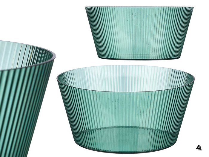 Leknes Bol Rayes Vert 4 L 25x12x25 cm (Set de 12) Leknes Bol Rayes Vert 4 L 25x12x25 cm (Set de 12)