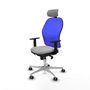Piqueras y Crespo Chaise de Bureau Jorquera avec Appui-tête Gris clair