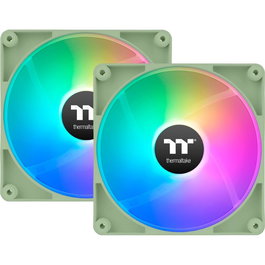 Thermaltake CT120 ARGB 2x Ventilateur Boîtier 120mm Vert Matcha - Ventilateur PC Silencieux 25.8dB