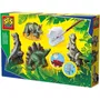 SES Creative - Kit de Moulage et Peinture Dinosaures, Hobby Blue, Moules Réutilisables, Peinture Lavable, Loisir Créatif pour Enfants 5 Ans et Plus