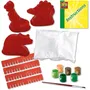 SES Creative - Kit de Moulage et Peinture Dinosaures, Hobby Blue, Moules Réutilisables, Peinture Lavable, Loisir Créatif pour Enfants 5 Ans et Plus