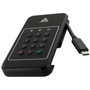 Apricorn Aegis NVX - Disque SSD Externe USB 3.2 Gen 1 Type-C 2 To, Chiffrement AES 256 bits, Clavier à Pins, 1000 Mo/s, Résistant aux Chocs 1500G