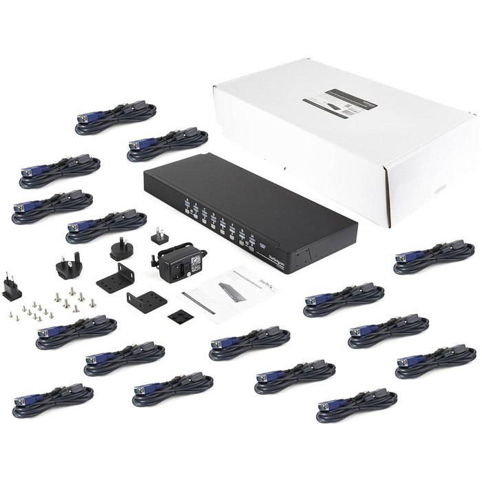 Startech SV1631DUSBK-26 Commutateur KVM 16 Ports USB VGA Rack 1U 1920x1440