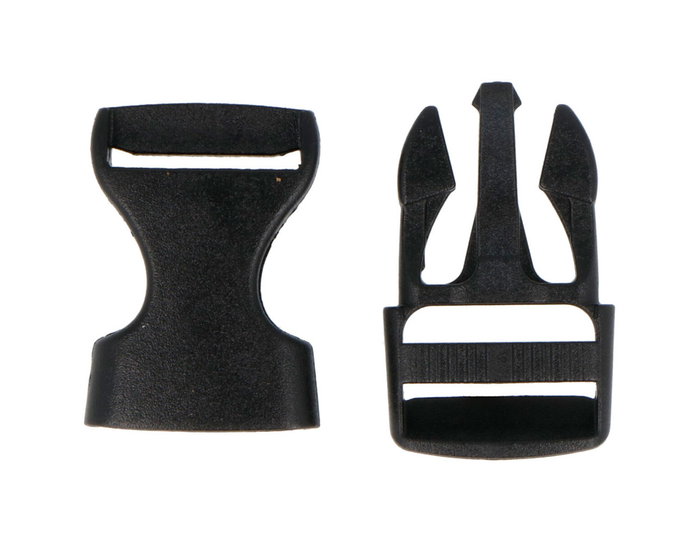 Innspiro Lot de 5 fermoirs doubles en plastique noir 19 mm Innspiro Lot de 5 fermoirs doubles en plastique noir 19 mm