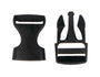 Innspiro Lot de 5 fermoirs doubles en plastique noir 19 mm