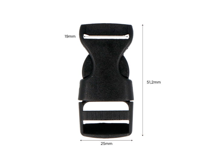 Innspiro Lot de 5 fermoirs doubles en plastique noir 19 mm Innspiro Lot de 5 fermoirs doubles en plastique noir 19 mm
