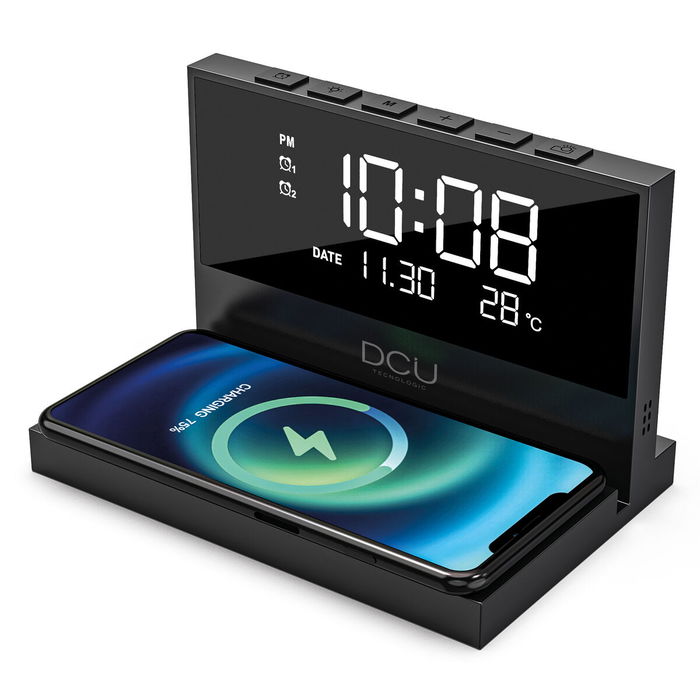 Pendule Réveil DCU 37300830 Noir