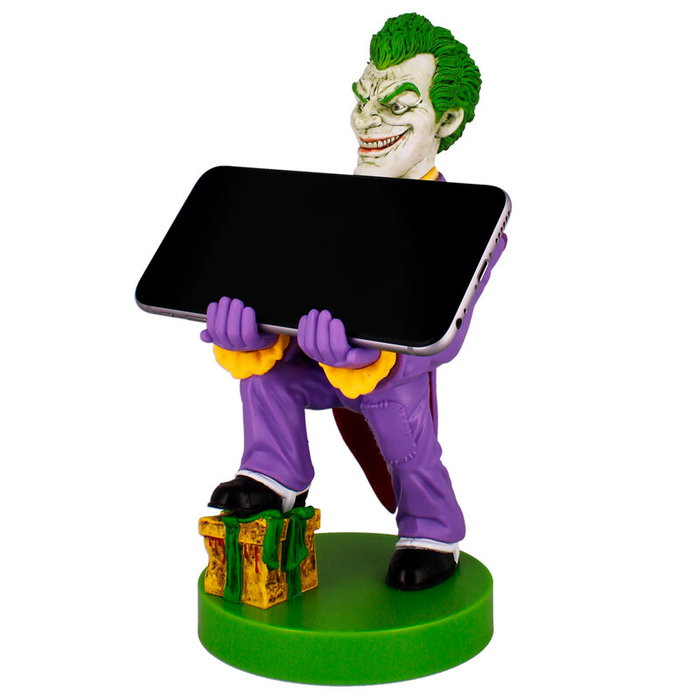 EXQUISITE GAMING Support de chargement figurine Cable Guy Joker DC Comics 20 cm pour manettes PS5, Xbox Series et téléphones