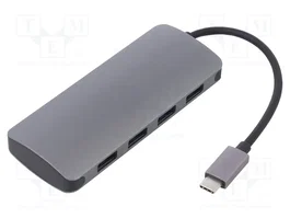 QOLTEC Adaptateur USB 3.1 avec 4 ports USB-A et prise USB-C