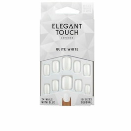 Elegant Touch Polished Colour Faux ongles Squoval Quite White