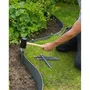 Nature - Lot de 10 piquets ancres pour bordures de jardin en polypropylène gris, fixation pour sols, 19.5 cm