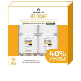 Heliocare Heliocare 360° D Plus - Compléments Alimentaires Solaires avec Vitamine D et Fernblock®+ - 2 Boîtes de 30 Gélules