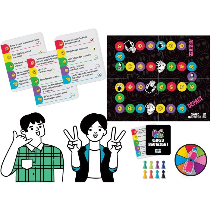 Liscianigiochi - LUDOTECA - Chaud Bouteille ! Jeu de Défis - De 3 à 8 joueurs - À partir de 10 ans