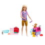 Barbie Coffret Sauvetage d'Animaux avec poupée blonde et accessoires
