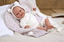 Muñecas Arias - Poupée Elegance 35 cm avec couverture, blanc, jouet d'éveil sensoriel et de poids, âge recommandé 3 ans