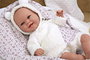 Muñecas Arias - Poupée Elegance 35 cm avec couverture, blanc, jouet d'éveil sensoriel et de poids, âge recommandé 3 ans