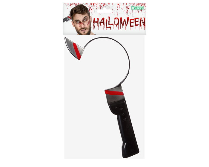 Diadema Accessoire de Déguisement Halloween avec Couteau et Sang Faux, Taille 33 x 15 cm