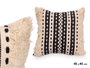 GIFTDECOR Lot de 6 coussins à rayures noir et beige 45x45 cm