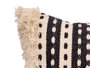 GIFTDECOR Lot de 6 coussins à rayures noir et beige 45x45 cm