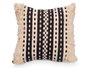 GIFTDECOR Lot de 6 coussins à rayures noir et beige 45x45 cm