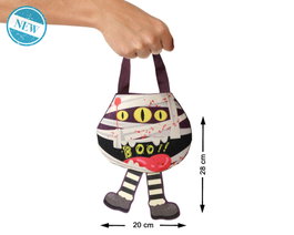 Atosa Sac de récolte de bonbons blanc avec fantôme 28x20 cm