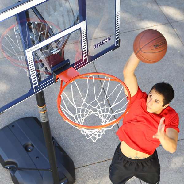 Color Baby - Canastilla de baloncesto portable ajustable en polycarbonate Lifetime avec panneau, hauteur réglable 244-305 cm