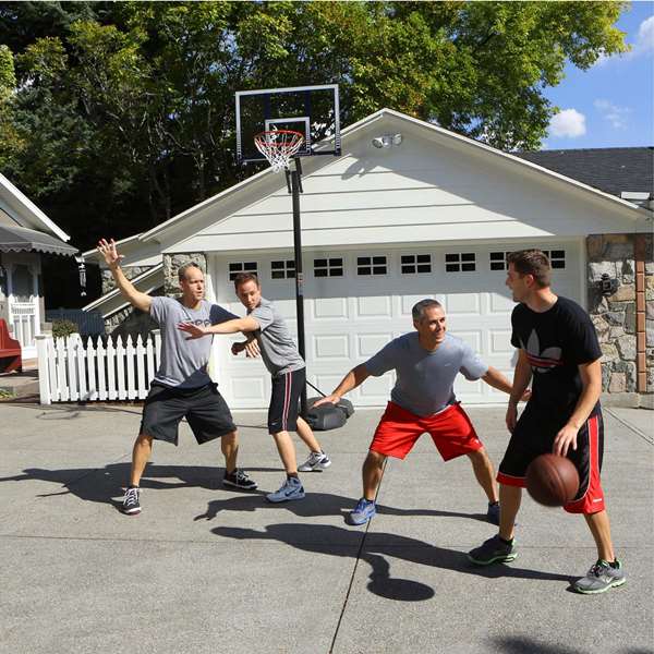 Color Baby - Canastilla de baloncesto portable ajustable en polycarbonate Lifetime avec panneau, hauteur réglable 244-305 cm
