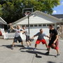 Color Baby - Canastilla de baloncesto portable ajustable en polycarbonate Lifetime avec panneau, hauteur réglable 244-305 cm