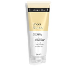 John Frieda Shampoing illuminateur Sheer Blonde pour cheveux blonds naturels ou colorés, éclat et protection, 250 ml