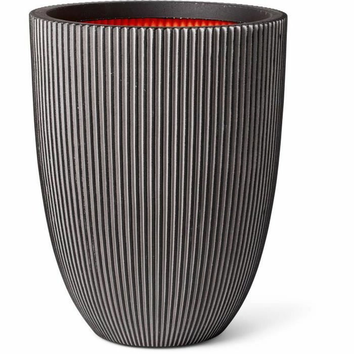 Capi Europe Vase GROOVE NL Anthracite 34x46 cm Capi Europe Vase GROOVE NL Anthracite 34x46 cm