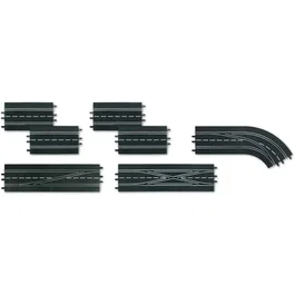 Carrera - Accessoires Digital 132 - Kit d'extension de circuit avec pièces droites, aiguillages et courbe de changement de voie - Jouet dès 8 ans