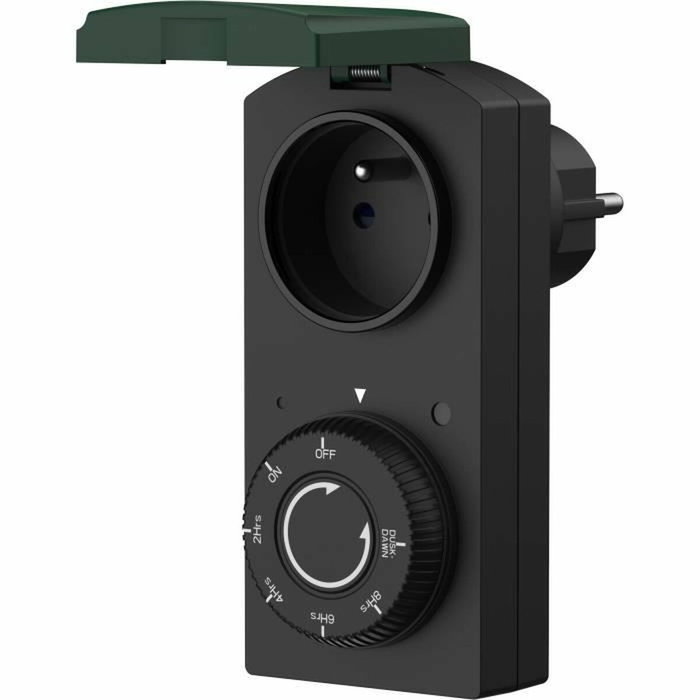 GAO Programmateur extérieur IP44 avec détecteur crépusculaire, 1000 W, Blanc
