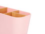 Berilo Organisateur ovale 5 compartiments bambou rose 21x10x9 cm (Set de 6)