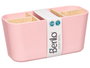 Berilo Organisateur ovale 5 compartiments bambou rose 21x10x9 cm (Set de 6)