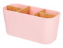 Berilo Organisateur ovale 5 compartiments bambou rose 21x10x9 cm (Set de 6)