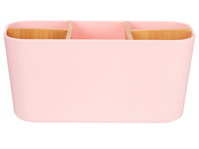 Berilo Organisateur ovale 5 compartiments bambou rose 21x10x9 cm (Set de 6)