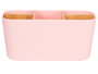 Berilo Organisateur ovale 5 compartiments bambou rose 21x10x9 cm (Set de 6)