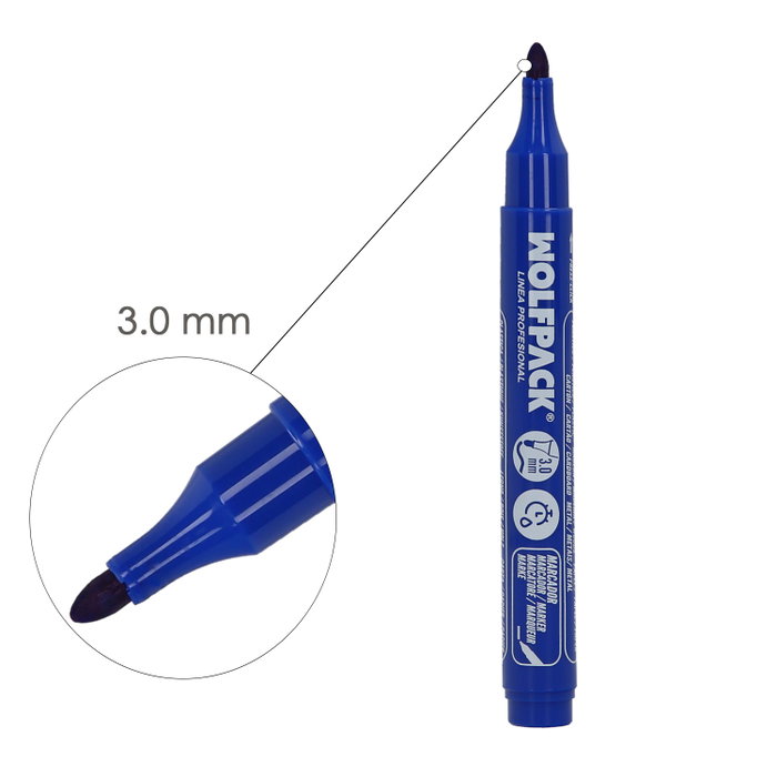 WOLFPACK LINEA PROFESIONAL Marqueur permanent professionnel bleu