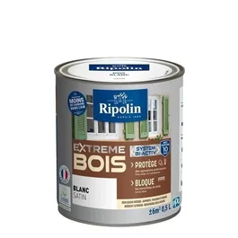 Ripolin Peinture Bois Satin Haute Protection 10 ans Blanc