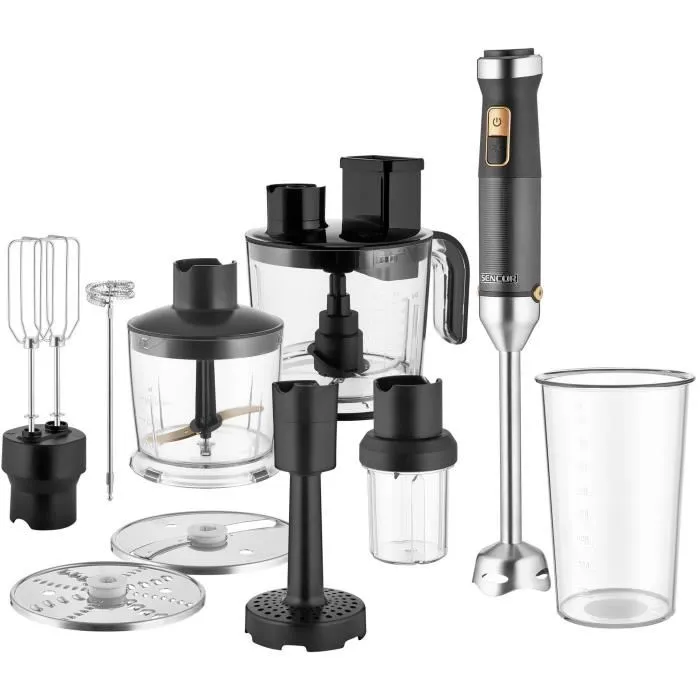 Sencor Mixeur plongeant 7 en 1 SHB6552BK - 1500 W - Noir Sencor Mixeur plongeant 7 en 1 SHB6552BK - 1500 W - Noir