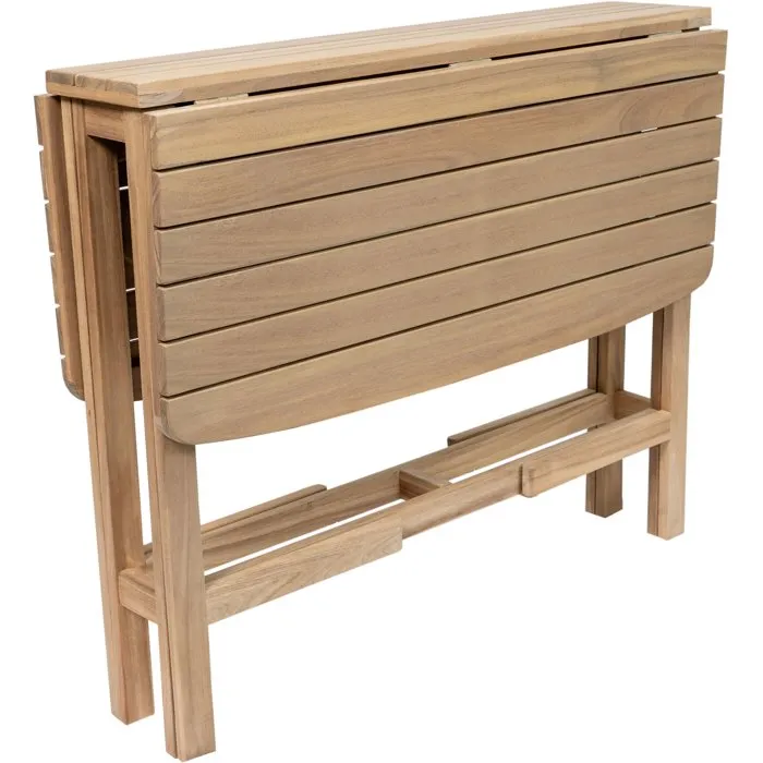 FERRET - Table de jardin carrée pliable en bois d'acacia FSC 4 personnes - Dimensions 90 x 90 x H75 cm
